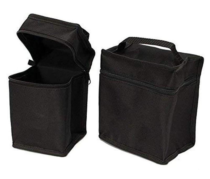 BEMLP Multifunction Large Capacity Black Folding Marker Pen Canvas Pencil Case Pen Storage Bag Can Hold 24-80 pcs Markers Pen (S and L)